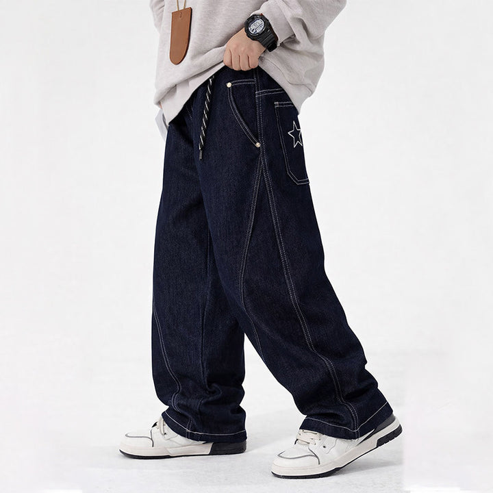 Jungen lässige weit geschnittene Denim-Hose Drune