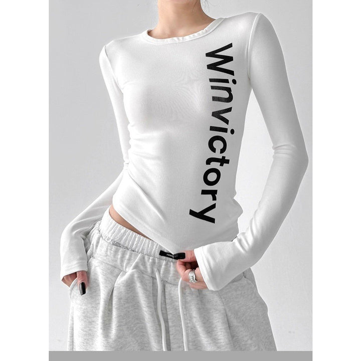 Damen langärmliges Statement-Shirt Drune