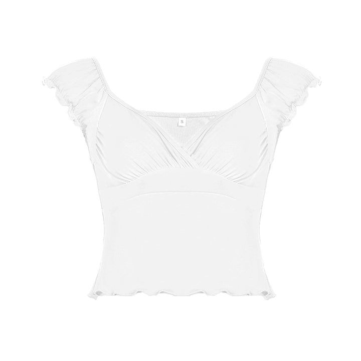 Damen luftiges Oberteil mit Rüschendetails Drune