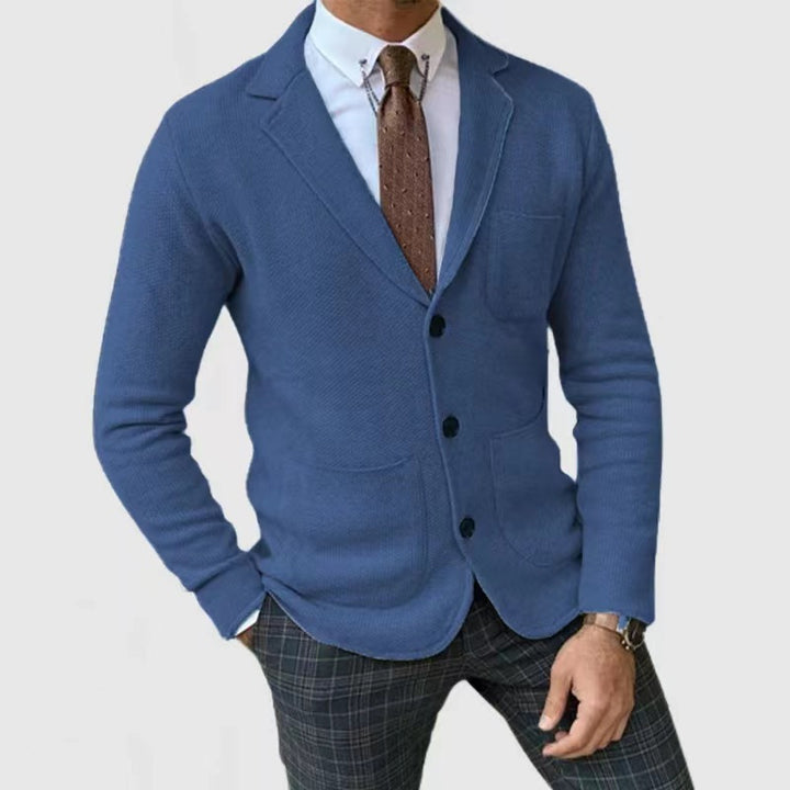 Herren elegante Strickjacke mit Taschen Drune
