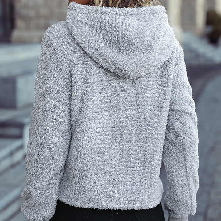 Damen Kuscheliger Hoodie im Teddy-Fleece-Stil Drune