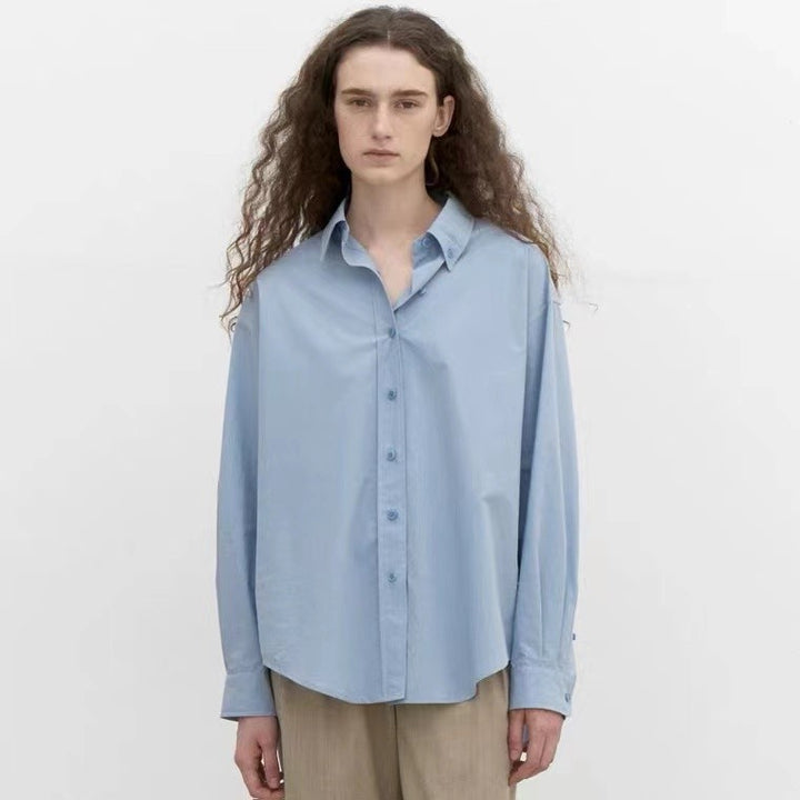Damen Elegantes, lockeres Hemd aus leichtem Baumwollstoff Drune