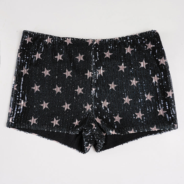 Damen Minirock mit funkelnden Pailletten und verspieltem Punktedesign Drune