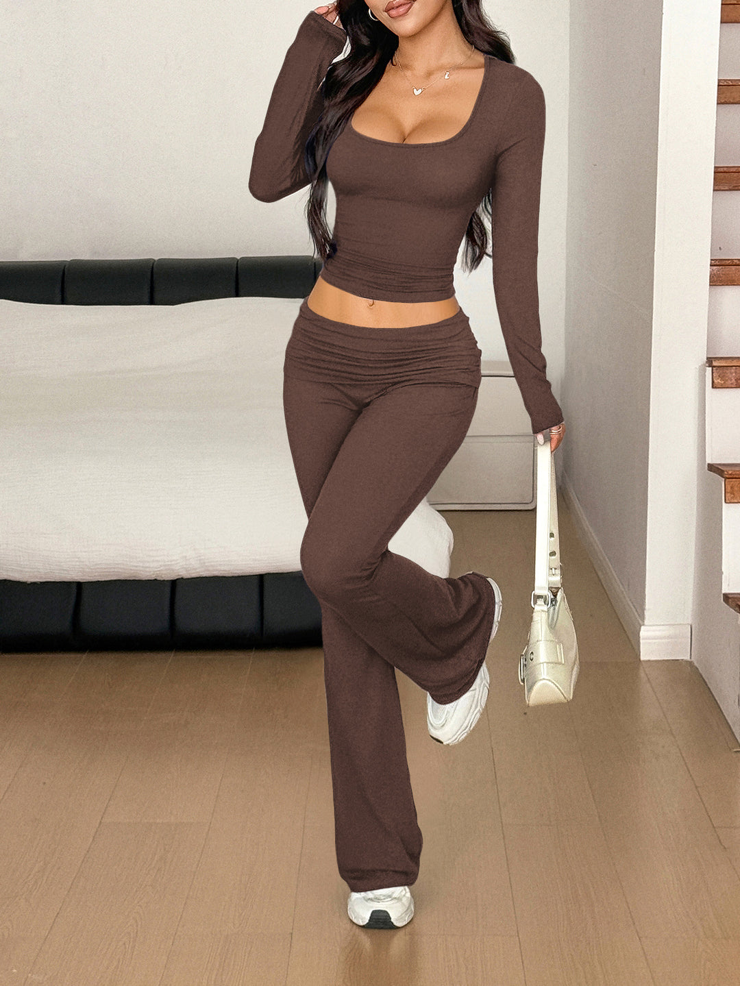Damen Sportliches Zweiteiliges Set Drune