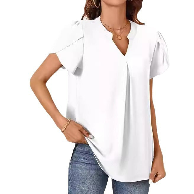 Damen Bluse mit eleganten Rüscheärmeln Drune