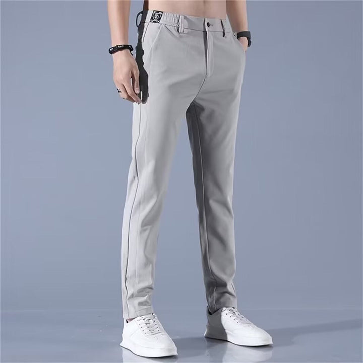 Herren elegante Anzughose mit elastischem Bund und praktischen Eingrifftaschen Drune