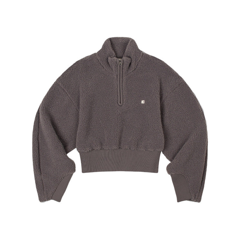 Damen kuscheliger halbgeschlossener Pullover Drune