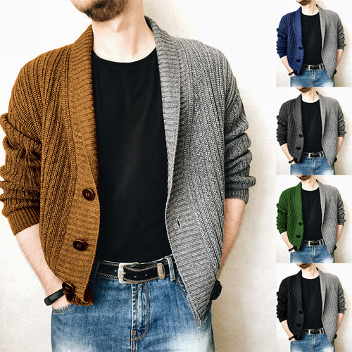Herren Strickjacke mit strukturierter Oberfläche und modernen Knöpfen Drune