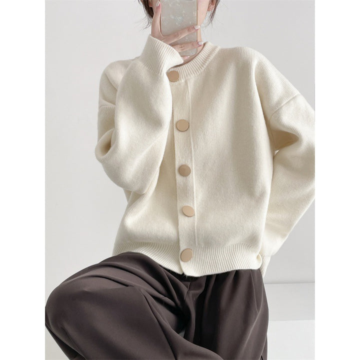 Damen Kuscheliger Strickcardigan mit Knopfdesign und feiner Textur Drune