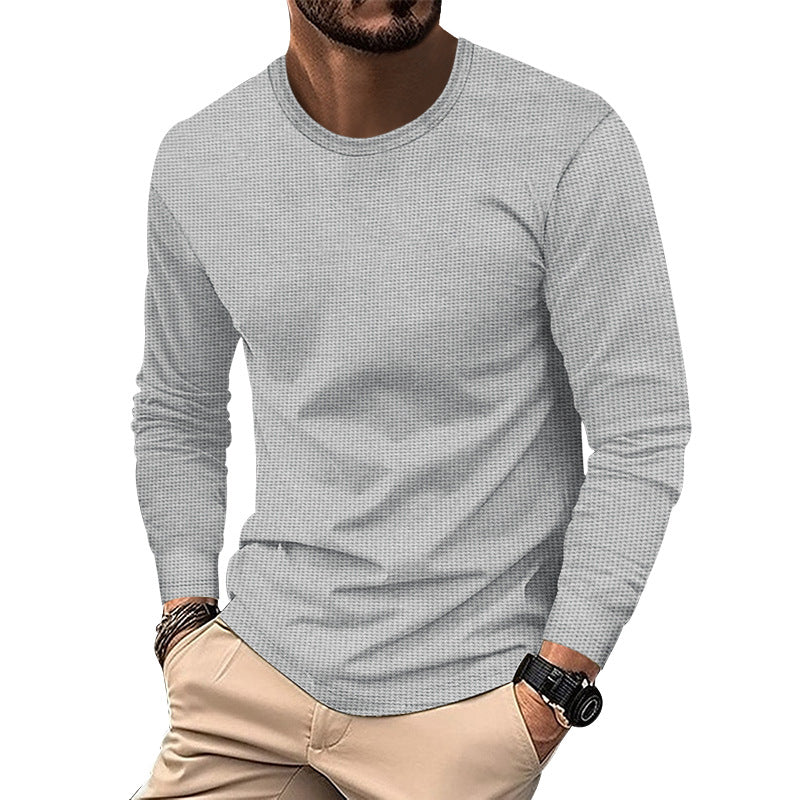 Herren nan strukturiertes Waffel-Langarmshirt aus Thermo-Jersey Drune