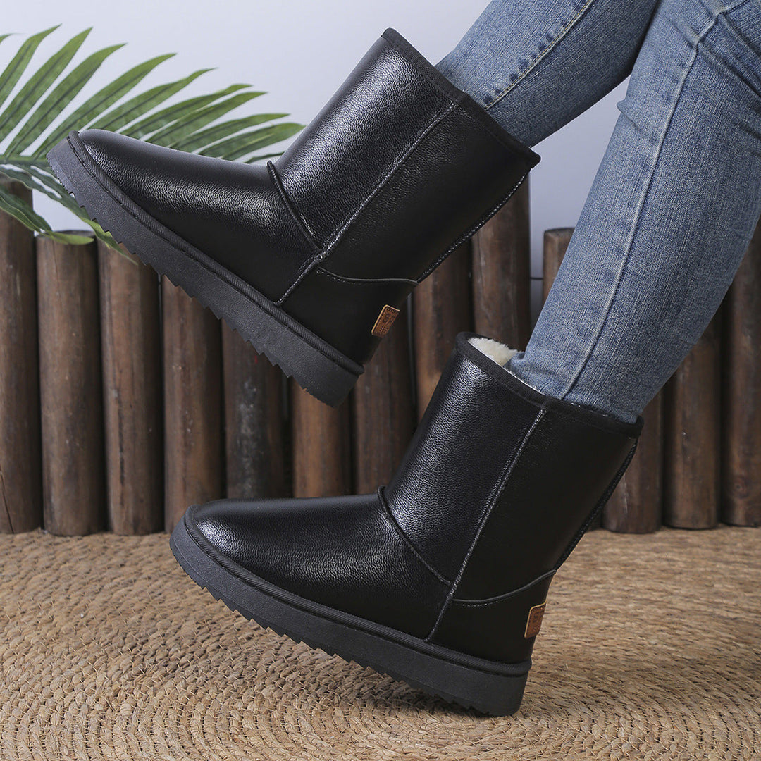 Damen kuschelige Winterboots mit warmem Innenfutter Drune