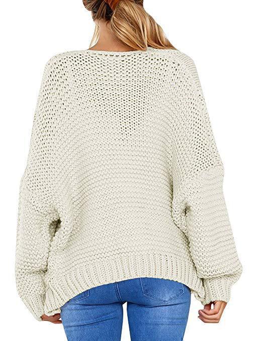 Damen Grobstrick-Cardigan mit elegantem Zopfmuster und weitem Schnitt Drune