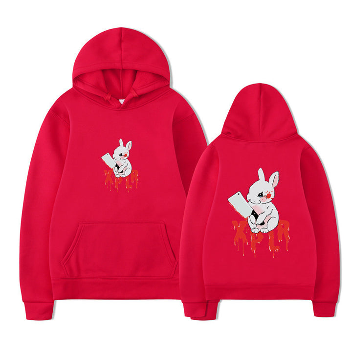 Damen Kapuzensweater mit auffälligem Cartoon-Motiv und bequemer Passform Drune