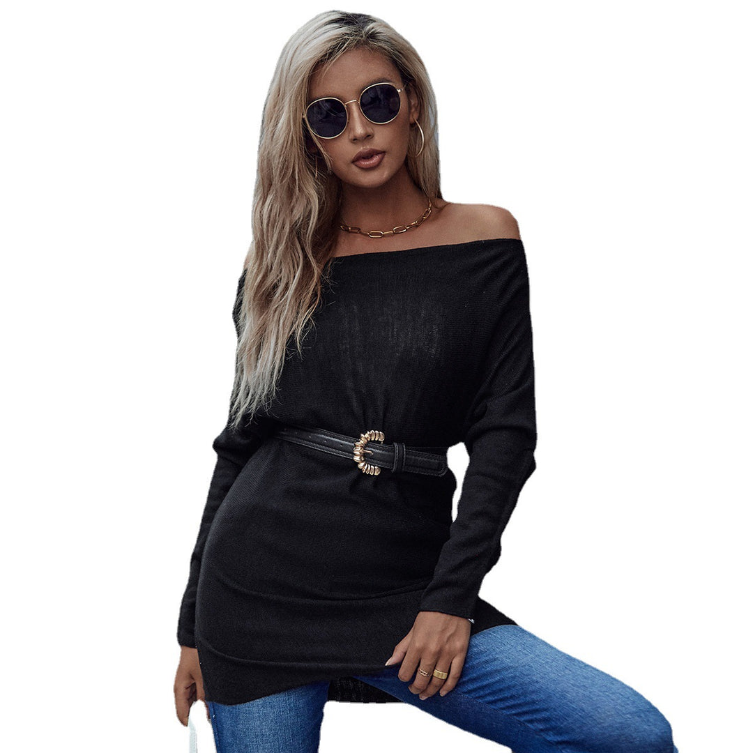 Damen Tunika mit schulterfreiem Design und eleganter Raffung Drune
