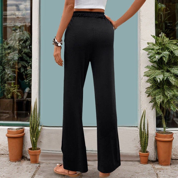 Damen Palazzo-Hose mit elastischem Bund und seitlichen Eingrifftaschen Drune