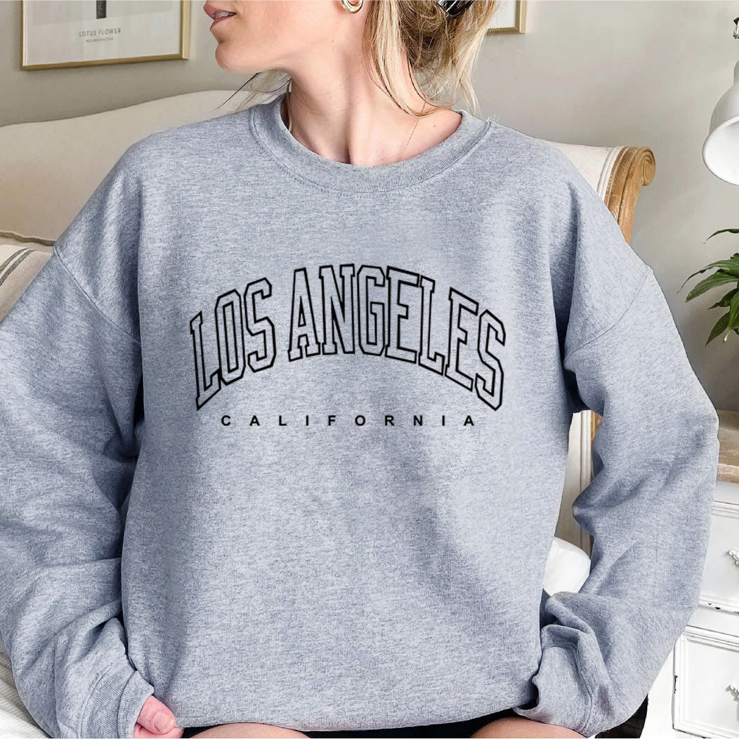 Damen Sweatshirt mit kreativem Schriftzug und lässigem Schnitt Drune