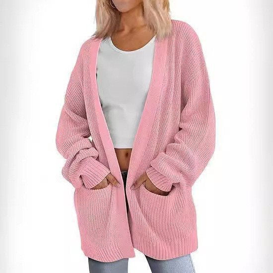 Damen Lässiger Strickcardigan mit oversized Schnitt und praktischen Taschen Drune