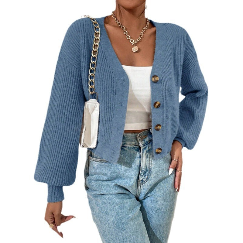 Damen Strickjacke mit strukturiertem Schnitt und dekorativen Knöpfen Drune