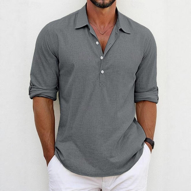 Herren Poloshirt mit modernen Knöpfen und lässigem Schnitt Drune