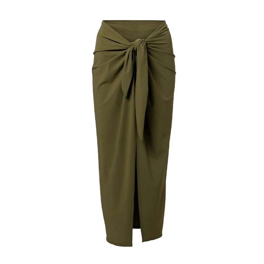 Damen Einteiler Badeanzug mit modischem Wickeldesign und elastischen Rüschendetails Drune