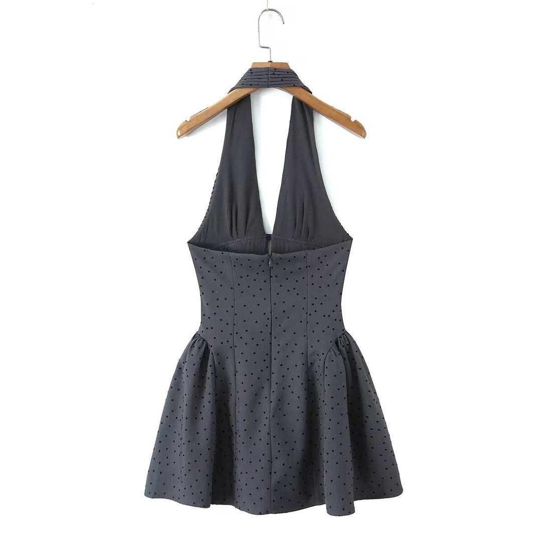 Damen Neckholder-Kleid mit schmeichelndem Schnitt und eingearbeiteten Falten Drune