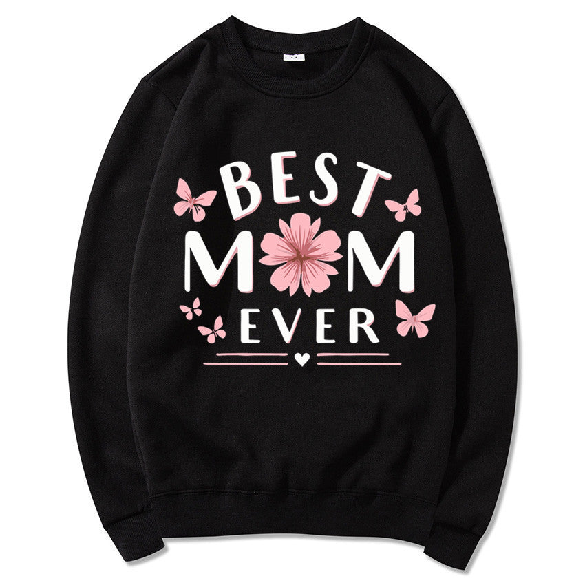 Damen Sweatshirt mit verspieltem Lieblingsspruch und floralem Design Drune