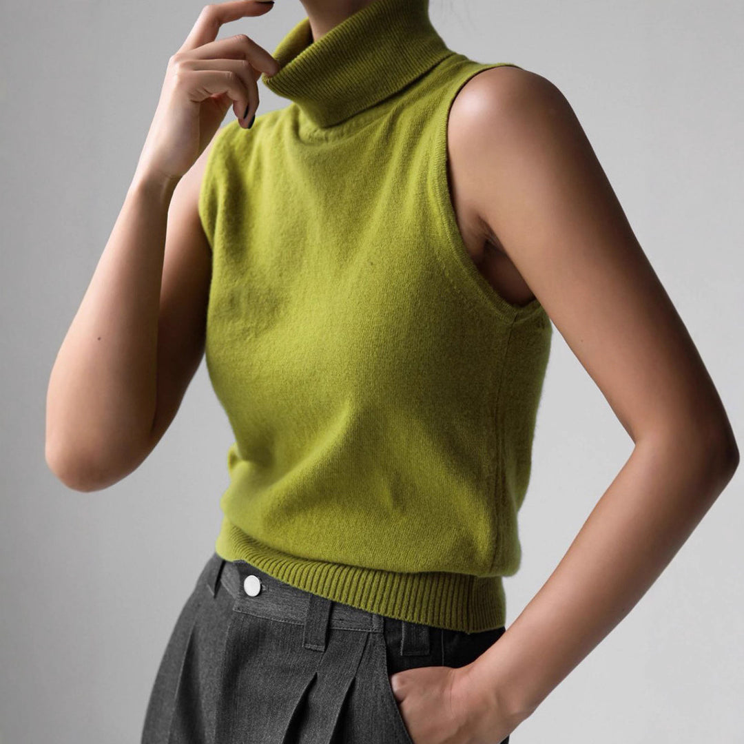 Damen Legerer Rollkragenpullover aus feiner Wolle Drune