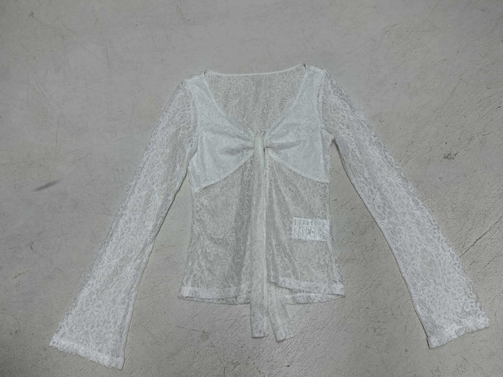 Damen Spitzenbluse mit romantischem Design Drune