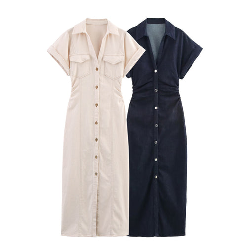 Femme Utility Shirt Kleid Drune
