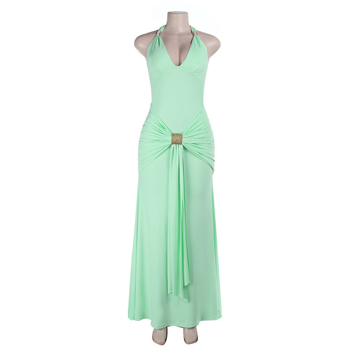 Damen Maxikleid mit raffiniertem Schnitt und glamourösen Akzenten Drune
