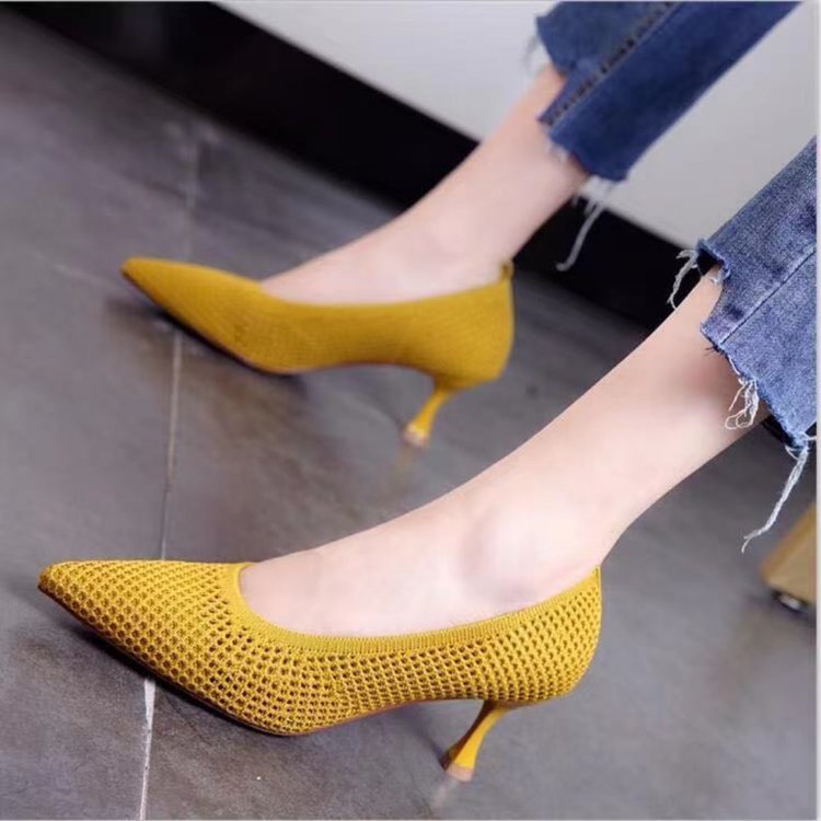 Damen elegante Spitzen-Pumps mit perforiertem Obermaterial Drune