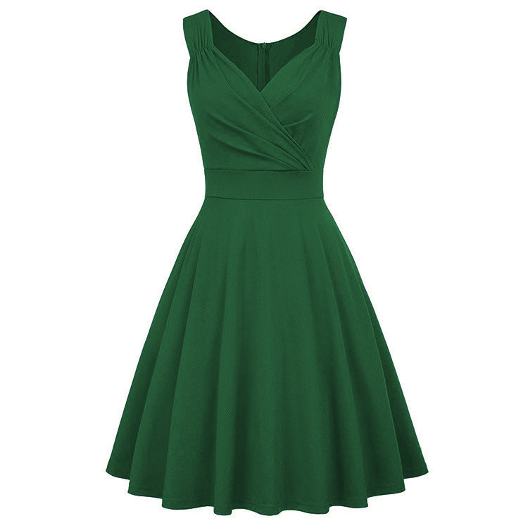 Damen A-Linien Kleid mit elegantem Wickeldesign und taillierter Silhouette Drune