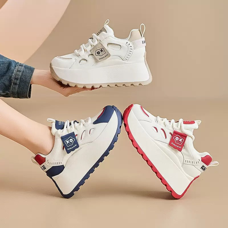 Damen Sportliche Plateausneakers mit modernem Design und flexibler Sohle Drune