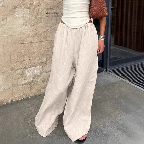 Damen Weite Leinenhose Drune