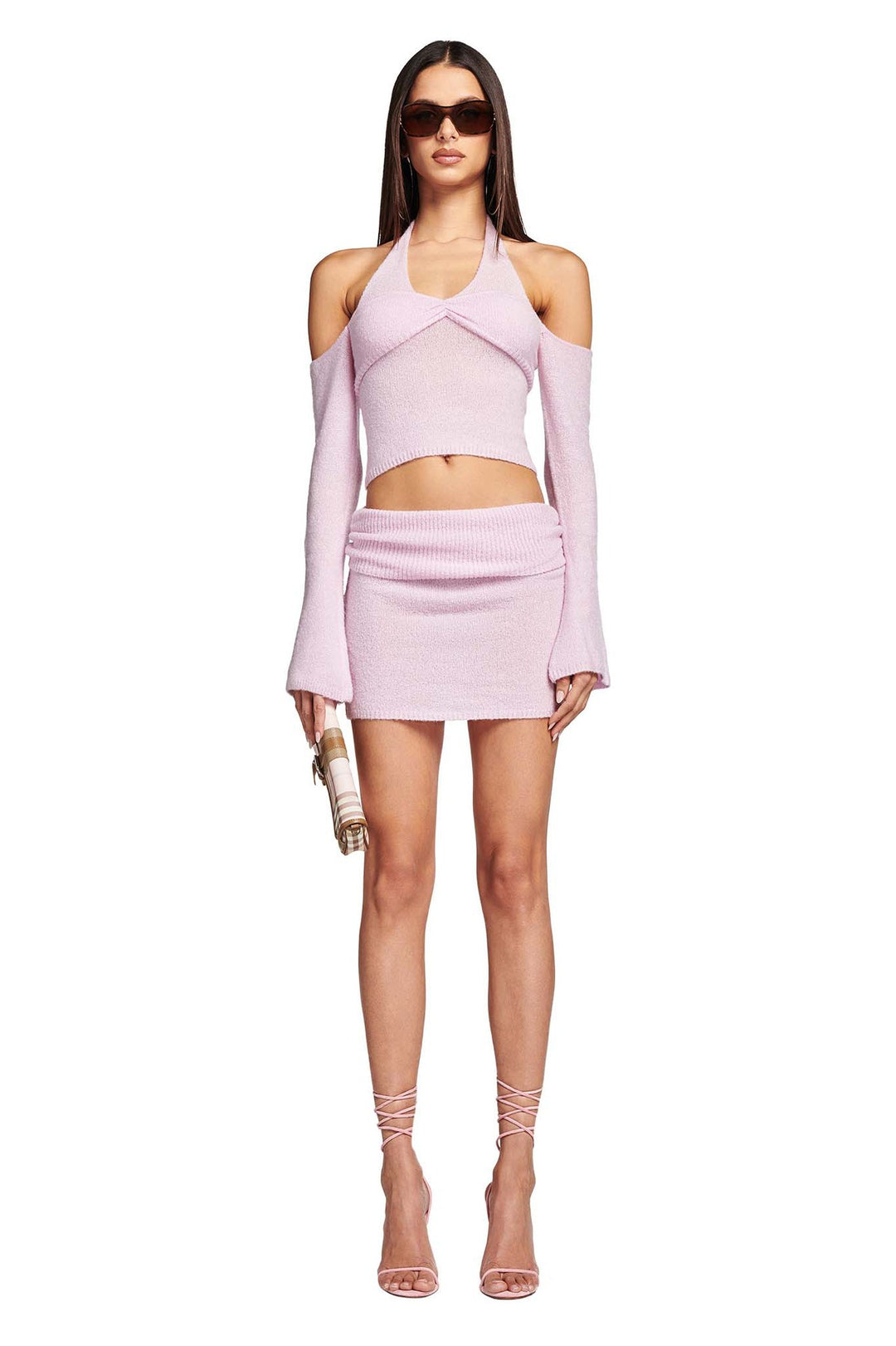 Damen gehäkeltes Crop-Top und Minirock-Set mit elegantem Design Drune