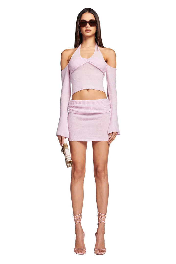 Damen gehäkeltes Crop-Top und Minirock-Set mit elegantem Design Drune
