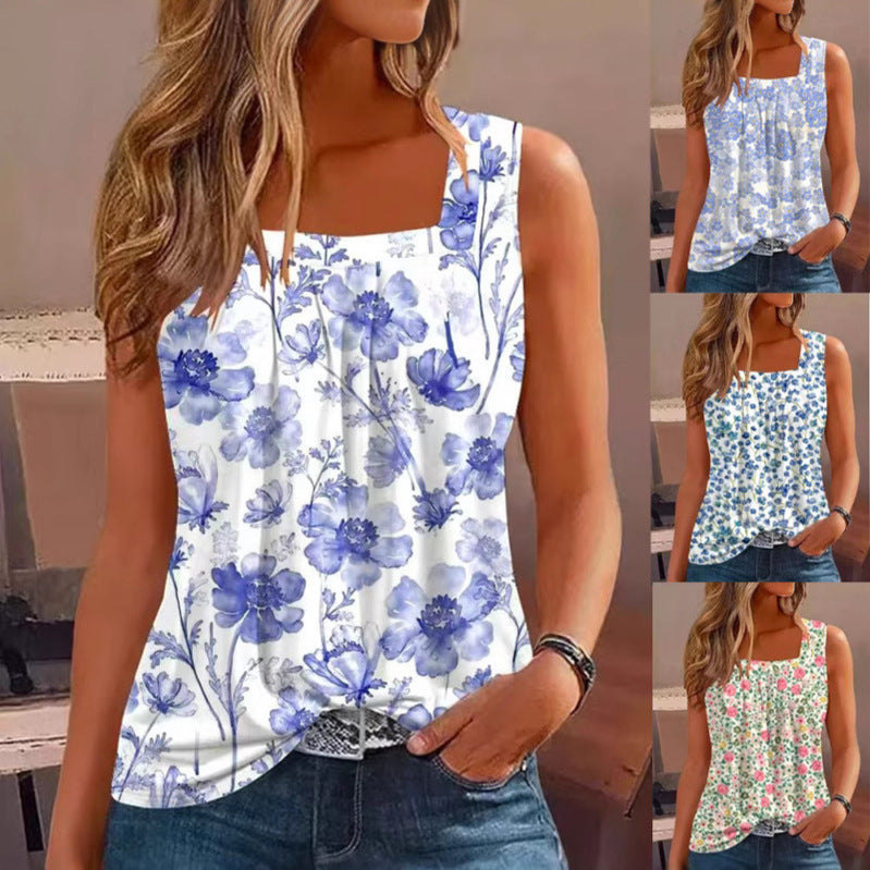 Damen Elegantes Blusentop mit Blumenmuster Drune