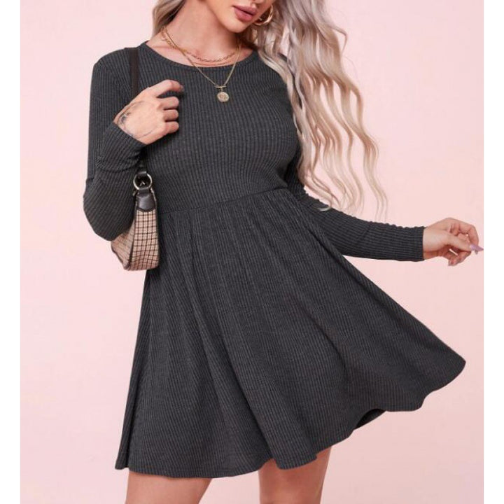 Damen Jerseykleid mit langen Ärmeln Drune