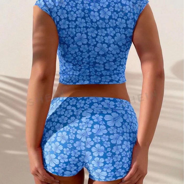 Damen Bikiniset mit elegantem Oberteil und modischen Shorts Drune