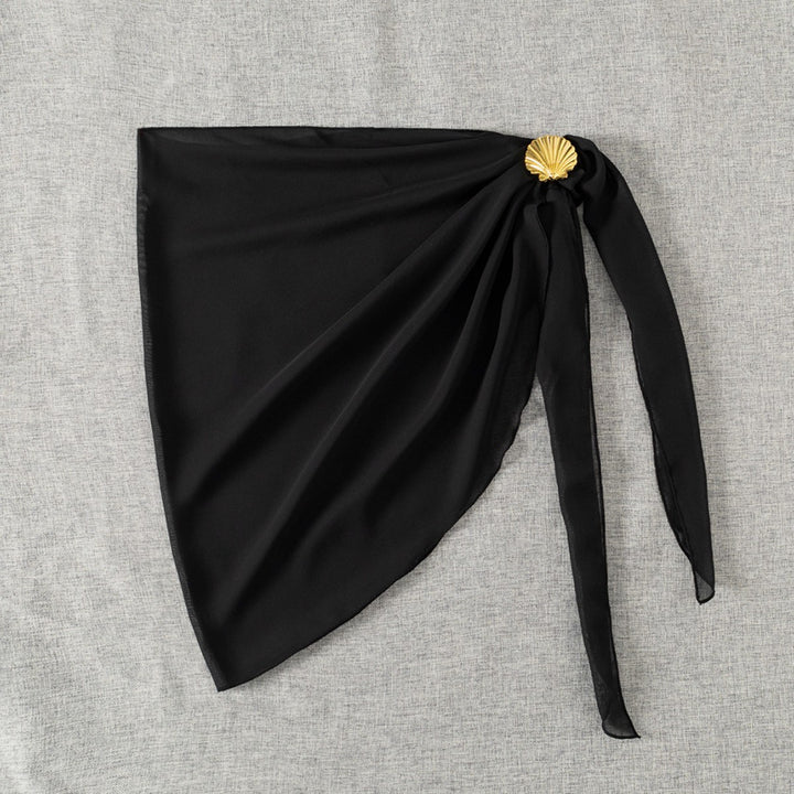 Damen Wickelrock mit Rüschendetails Drune