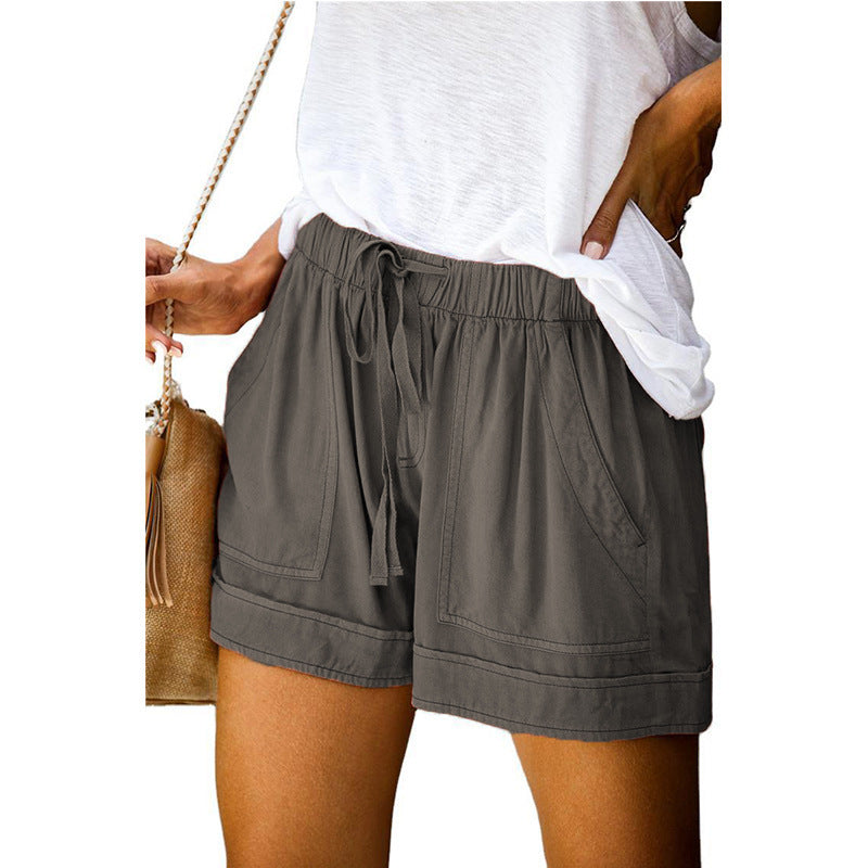 Damen Bequeme Sommer-Shorts mit elastischem Bund und praktischen Taschen Drune