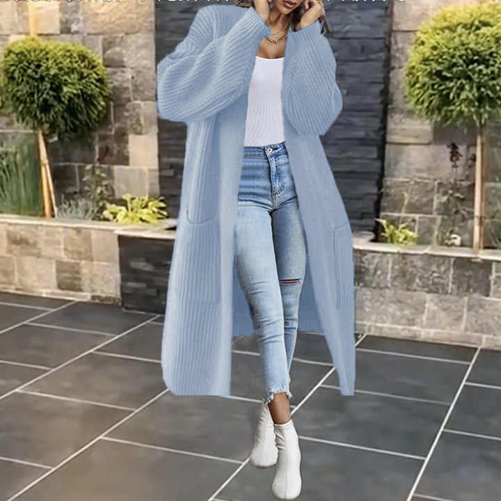 Damen Strickmantel mit tiefen Taschen und lässigem Schnitt Drune