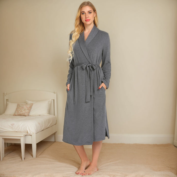 Damen Bademantel aus weichem, atmungsaktivem Material Drune