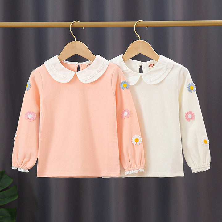 Mädchen Sweatshirt mit floralem Stickdesign Drune