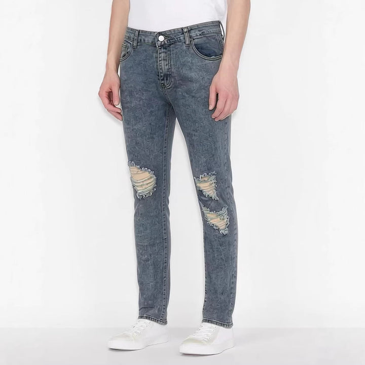Herren Destroyed Jeans mit modischem Used-Look Drune