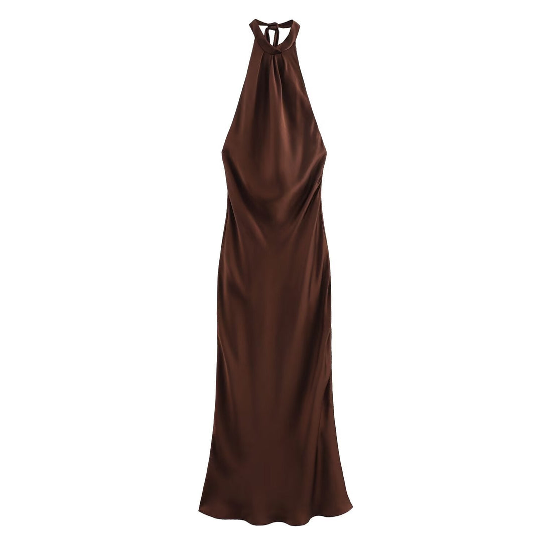 Damen Abendkleid mit elegantem Halterneck-Design und fließendem Schnitt Drune
