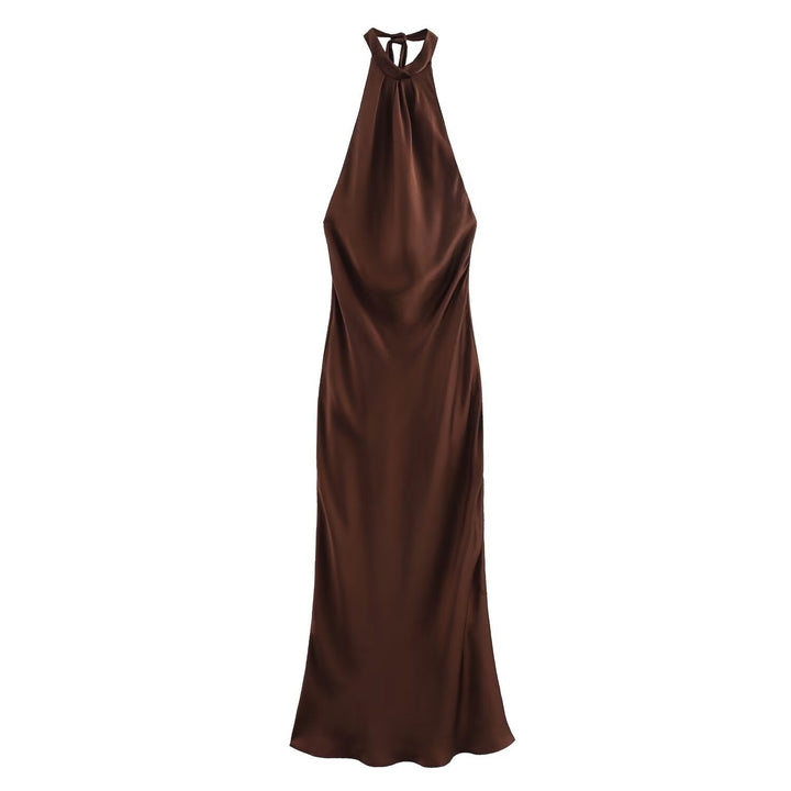 Damen Abendkleid mit elegantem Halterneck-Design und fließendem Schnitt Drune