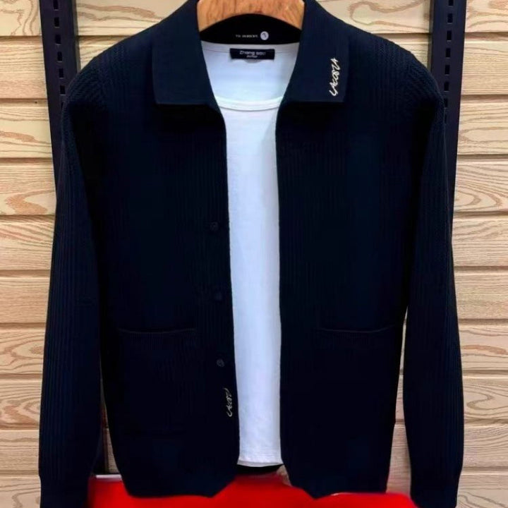 Herren elegante Strickjacke mit praktischen Taschen und stylischem Schnitt Drune