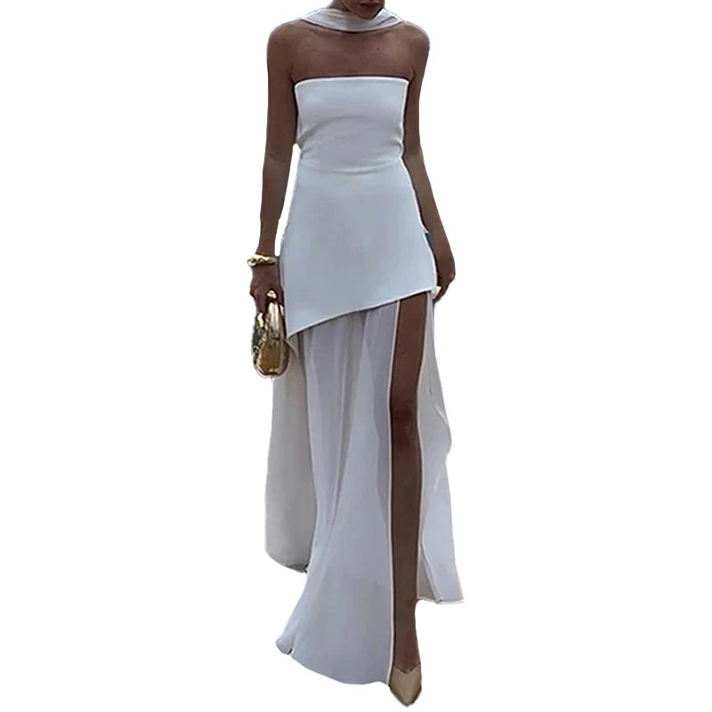 Drune | Elegantes rückenfreies Maxikleid mit Schlitz
