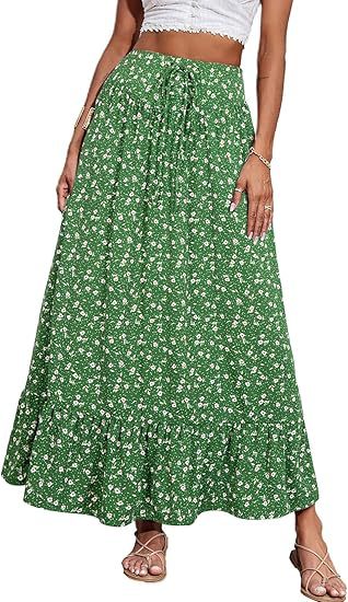 Damen Jumpsuit mit floralem Druck und elastischer Taillierung Drune